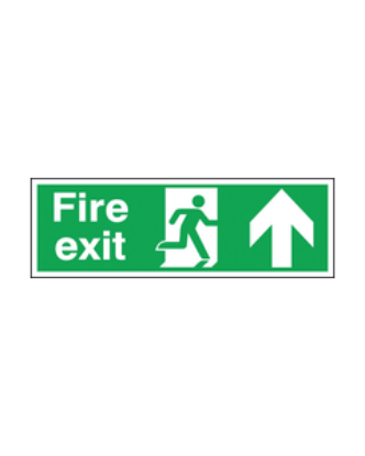 Picture of FIRE EXIT WITH RUNNING MAN AND ARROW UP SIGN 150X450 RIGID