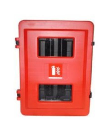 Picture of FIRE EXTINGUISHER CABINET DOUBLE RED