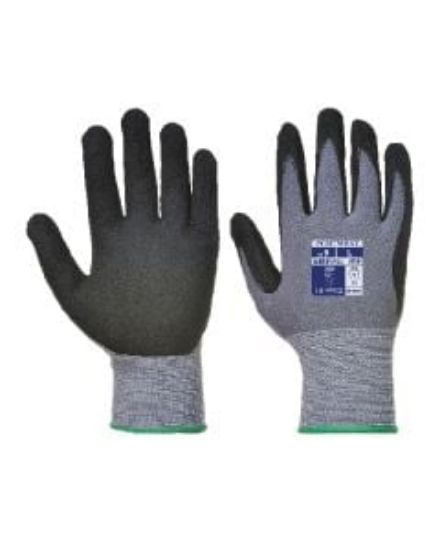 Picture of DERMIFLEX GLOVE PU/NITRILE FOAM BLACK SIZE 7/S