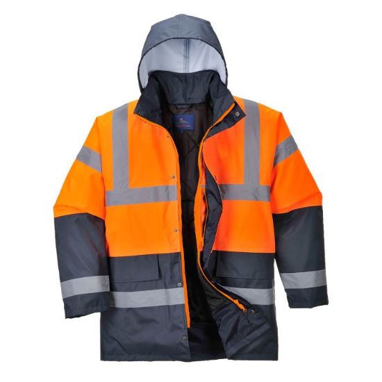 Picture of HI-VIS COAT ORANGE/NAVY SIZE 5XL