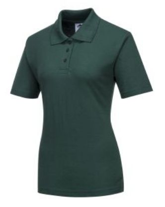 Picture of LADIES NAPLES POLO SHIRT BOTTLE GREEN SIZE XS