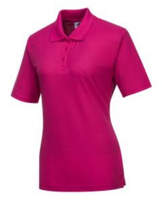 Picture of LADIES NAPLES POLO SHIRT PINK SIZE 2XL