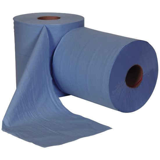 Picture of JANGRO CENTREFEED BLUE ROLL  2PLY 16.5CM 150MTR 415SHT  (CASE OF 6)