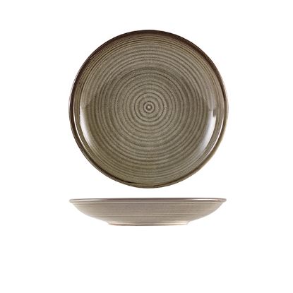 Picture of TERRA PORCELAIN SMOKE GREY DEEP COUPE PLATE 21CM    (6)