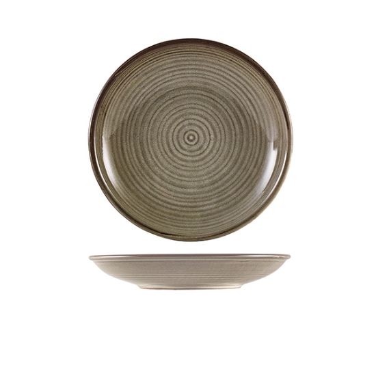 Picture of TERRA PORCELAIN SMOKE GREY DEEP COUPE PLATE 21CM    (6)