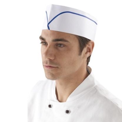 Picture of FORAGE HAT WHITE WITH BLUE STRIP (1000)