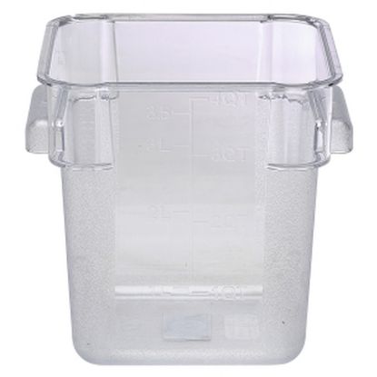 Picture of POLYCARBONATE 3.8LTR SQUARE FOOD STORAGE CONTAINER WITH ETCHED MEASUREMENTS