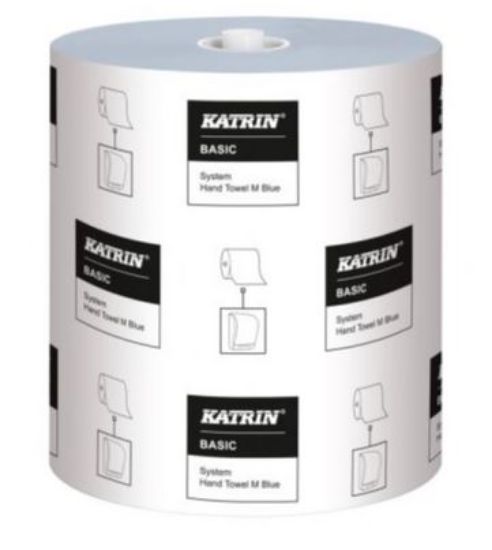 Picture of KATRIN BASIC SYSTEM HAND TOWEL 1PLY BLUE 200MTR ROLL (6)