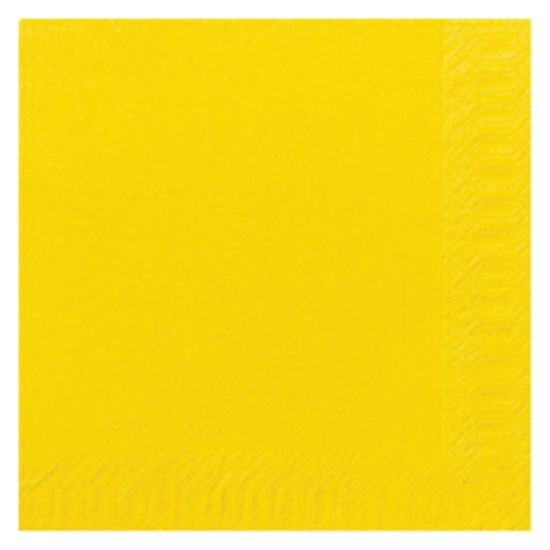 Picture of PACK OF 125 DUNI TISSUE LUNCH NAPKIN 33CM 2PLY YELLOW