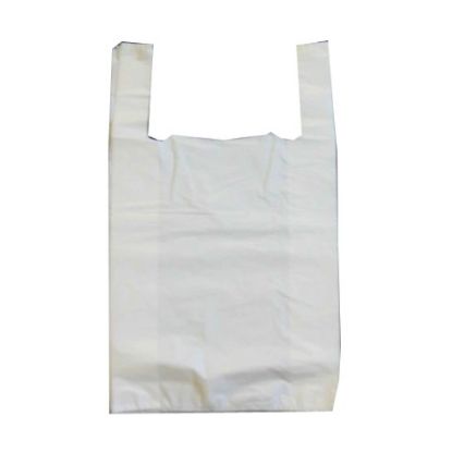 Picture of WHITE PLASTIC VEST CARRIER BAG 11X17X21" x 100