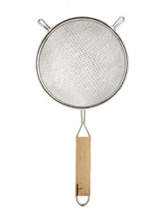 Picture of DOUBLE MEDIUM MESH STRAINER 26CM WITH WOODEN HANDLE