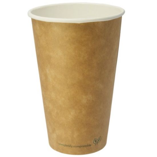 Picture of CASE OF (1000) VEGWARE 16oz BROWN KRAFT HOT CUP