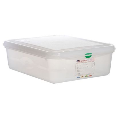 Picture of POLYPROPYLENE GASTRONORM CONTAINER GN 1/2  100MM 6.5LTR COLOUR CODED WITH LABEL