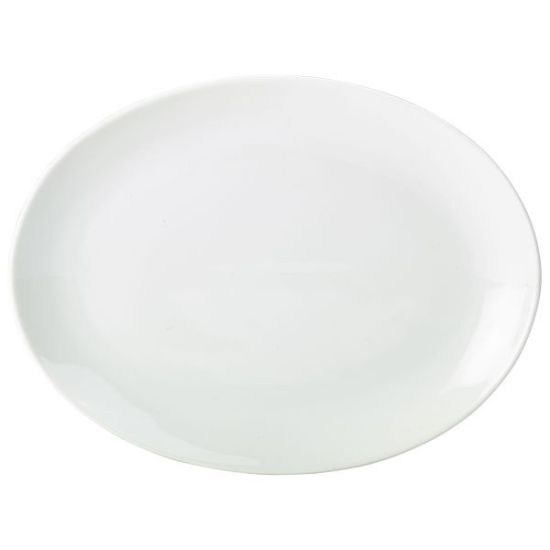 Picture of GENWARE PORCELAIN WHITE OVAL PLATE 21CM       8.25"  (6)