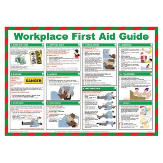 Picture of WORKPLACE FIRST AID GUIDE POSTER 420X590MM