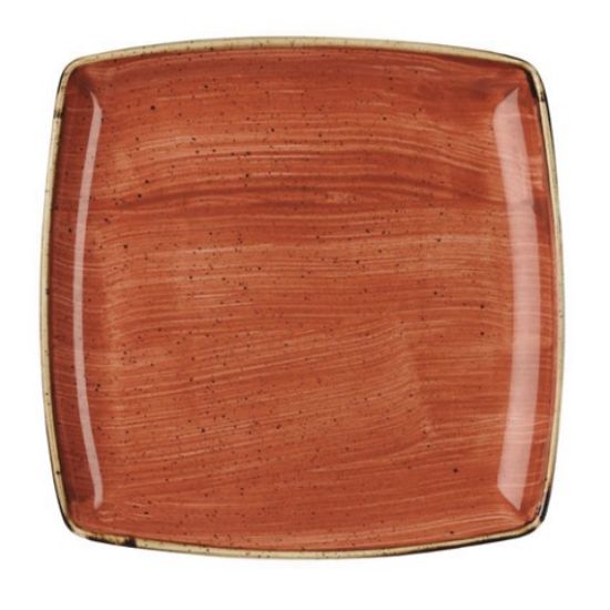 Picture of CASE OF 6 STONECAST DEEP SQUARE PLATE 10.25" SPICED ORANGE