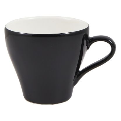 Picture of GENWARE PORCELAIN BLACK TULIP CUP 18CL  6.25oz   (6)