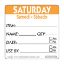 Picture of PAN LABEL BY ROLL SATURDAY STRIPE ORANGE (500)