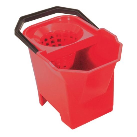 Picture of BULLDOG MOP BUCKET C/W HANDLE SIEVE AND GRID 8 LTR RED