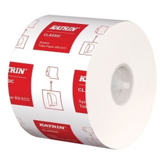 Picture of KATRIN CLASSIC ECO SYSTEM TOILET ROLL 800 SHEET WHITE 2 PLY (36)