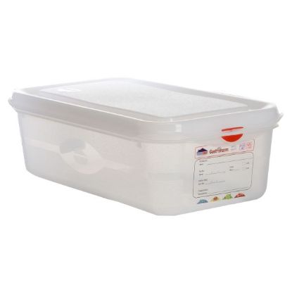 Picture of POLYPROPYLENE GASTRONORM CONTAINER GN 1/3  100MM 4LTR COLOUR CODED WITH LABEL