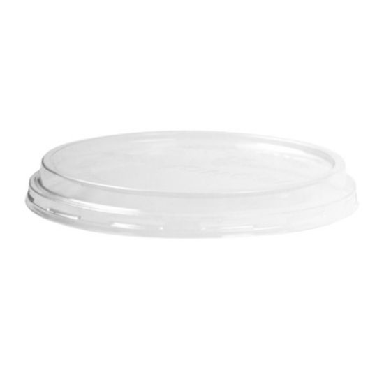 Picture of CASE OF (500) VEGWARE PLA ROUND DELI OUTSIDE FIT LID (FITS 8-32OZ)