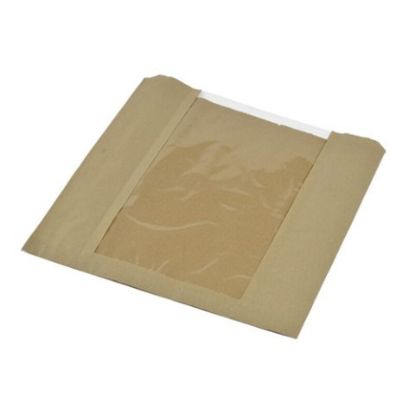 Picture of CASE OF (1000) VEGWARE KRAFT NATUREFLEX WINDOW BAG 10x10"