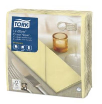 Picture of TORK LINSTYLE DINNER NAPKIN 8 FOLD 39CM CHAMPAGNE  (600)