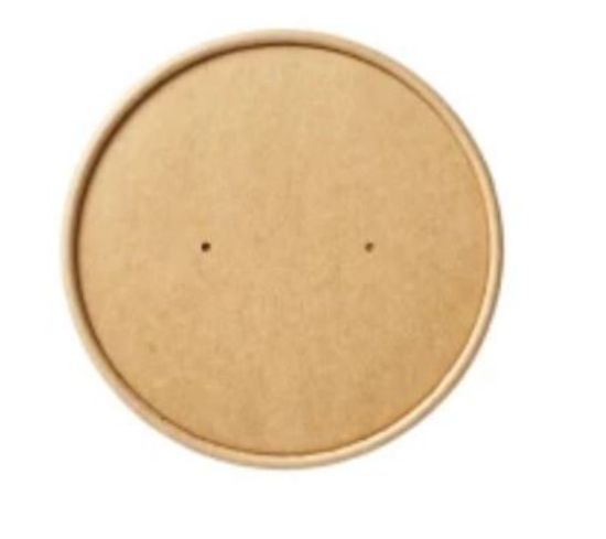 Picture of KRAFT PAPER VENTED LID FOR MICROWAVABLE SOUP CONTAINER 8-16oz (500) 