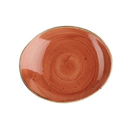 Picture of CASE OF 12 STONECAST OVAL COUPE PLATE 7.75" SPICED ORANGE