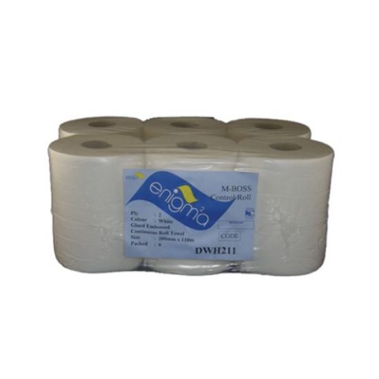 Picture of ESP WHITE TOWEL 2PLY ROLL 100M (6)