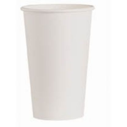 Picture of DISPOSABLE COFFEE HOT CUP 16OZ PLAIN WHITE x 50