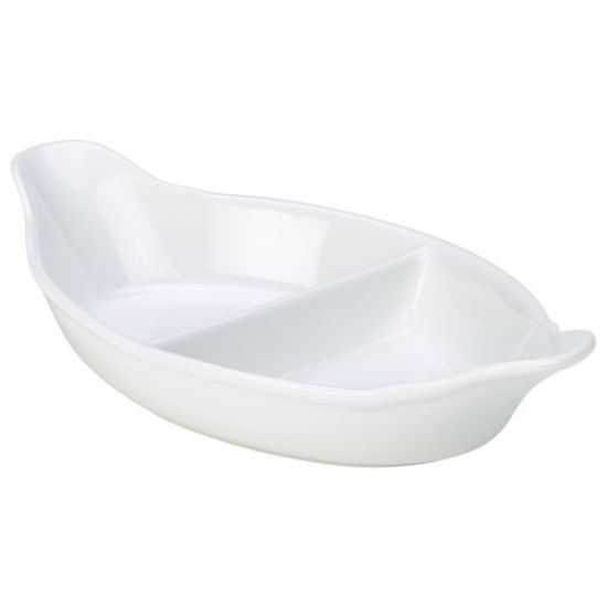 Picture of GENWARE DIVIDED VEGETABLE DISH WHITE 32CM