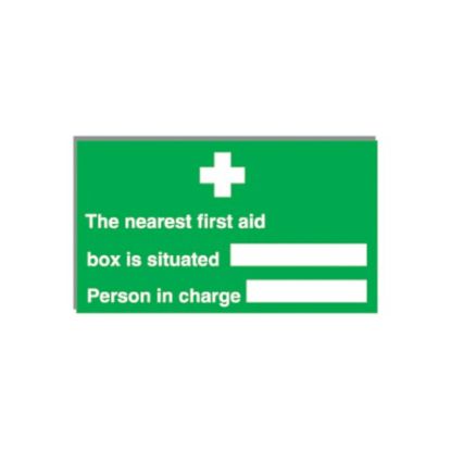 Picture of THE NEAREST FIRST AID BOX IS 150X300MM