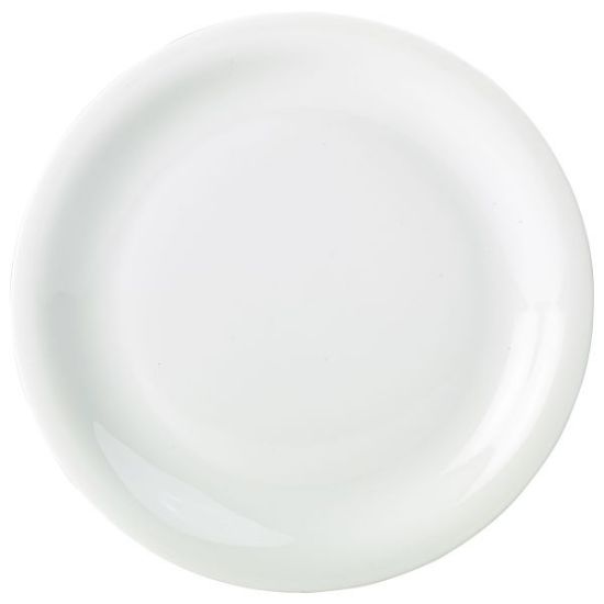 Picture of GENWARE PORCELAIN WHITE NARROW RIM PLATE 26CM  10.25" (6)