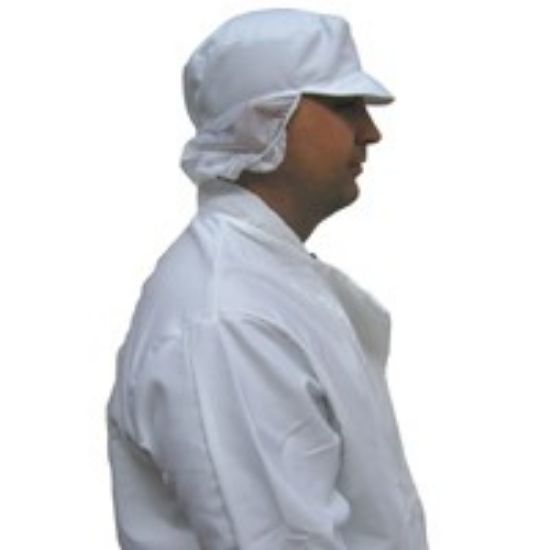 Picture of HYGIENE CAP WITH SNOOD ONE SIZE WHITE