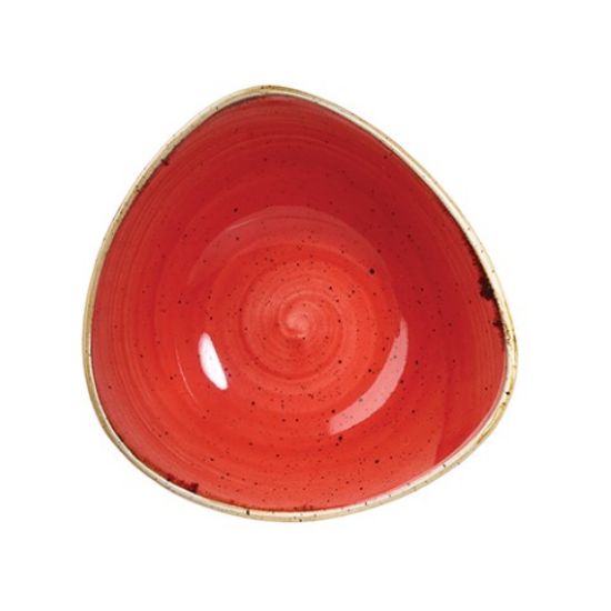 Picture of STONECAST TRIANGLE BOWL 23.5CM 9.25" BERRY RED (12)