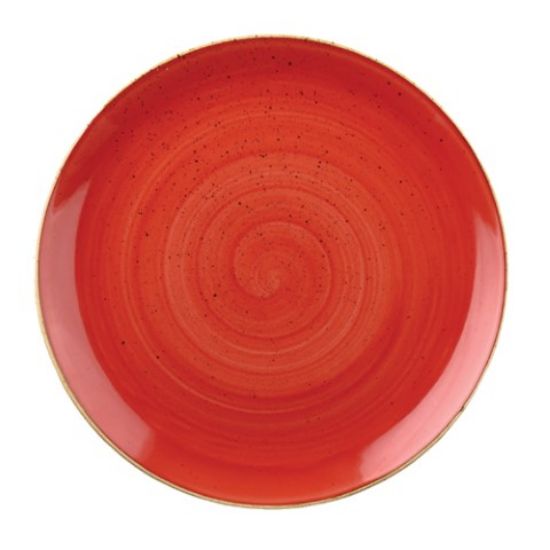 Picture of CASE OF 12 STONECAST COUPE PLATE 28.8CM 11.25" BERRY RED