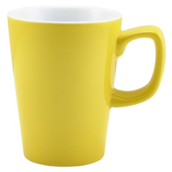 Picture of GENWARE PORCELAIN YELLOW LATTE MUG 34CL  12oz  (6)