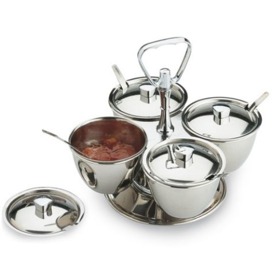 Picture of REVOLVING RELISH SERVER 4 WAY ST/ST