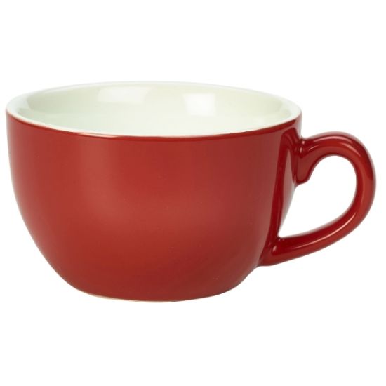 Picture of GENWARE PORCELAIN RED BOWL SHAPED CUP       17.5CL 6oz  (6)