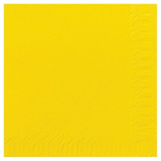 Picture of PACK 125 OF DUNI TISSUE DINNER NAPKIN 40CM 3PLY YELLOW