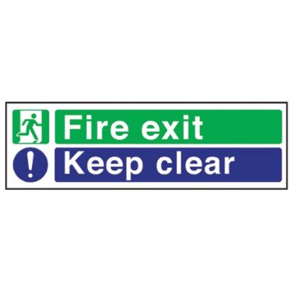 Picture of FIRE EXIT KEEP CLEAR RIGID 150X450MM