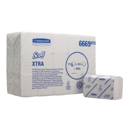 Picture of SCOTT XTRA HAND TOWELS 1PLY INTERFOLD 15X240SHEET WHITE