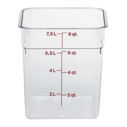 Picture of CAMBRO 8QT 7.6LTR POLYCARBONATE FOOD STORAGE CONTAINER 215x215x230