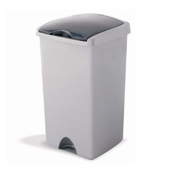 Picture of ADDIS LIFT TOP BIN 50LTR METALLIC