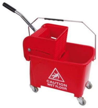 Picture of MICROSPEEDY FLAT MOP BUCKET AND WRINGER RED 20LTR