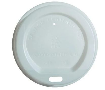 Picture of EDENWARE PLA  COMPOSTABLE WHITE SIP THRU LID FOR 12-16oz (100)