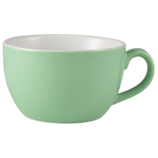 Picture of GENWARE PORCELAIN GREEN BOWL SHAPED CUP 34CL  12oz  (6)