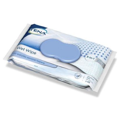 Picture of TENA WET WIPE WITH PLASTIC LID 29X22 48 SHT (12)